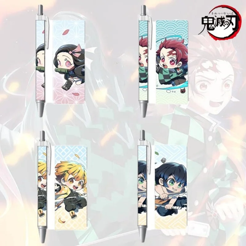 

4 styles of Demon Slayer gel pen ballpoint oily cartoon animation peripheral stationery office supplies