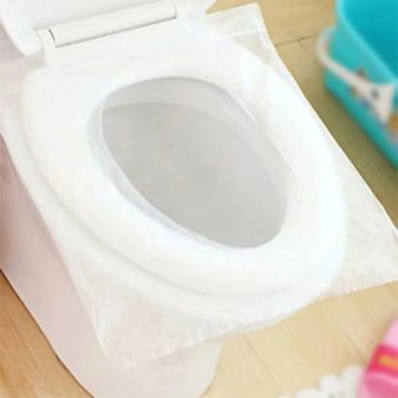 

10 шт./лот одноразовый Бумажный чехол на сиденье унитаза для кемпинга путешествий гигиеническая туалетная бумага для ванной Лидер продаж 2021