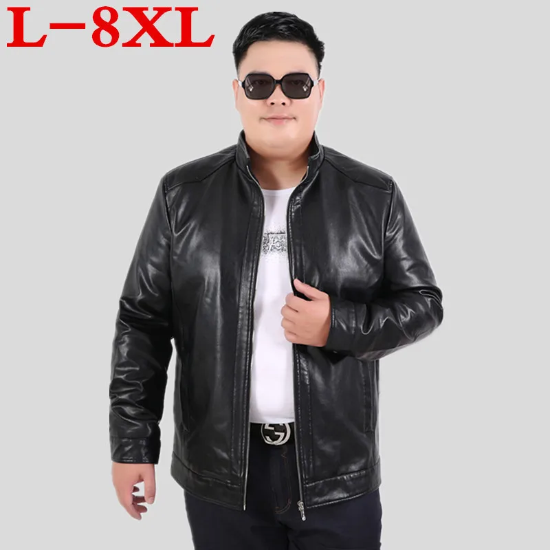Размера плюс 8XL 7XL 6XL 5XL свиной мотоцикла натуральная кожаная куртка из