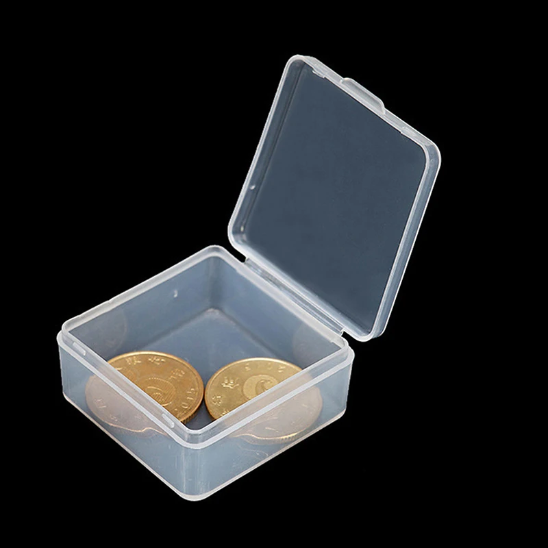 

10 Pcs Small Boxes Square Clear Plastic Jewelry Storage Box Finishing Container Packing Storage Box For Earring Rings