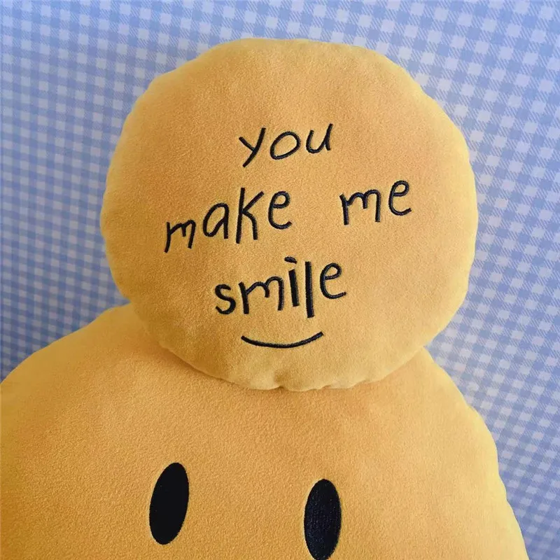 

30/45cm Cute Smile Pillow Plush Toys Stuffed Soft Creative Cushion Dolls Round Pillows For Kids Girls Birthday Gifts Home Decor