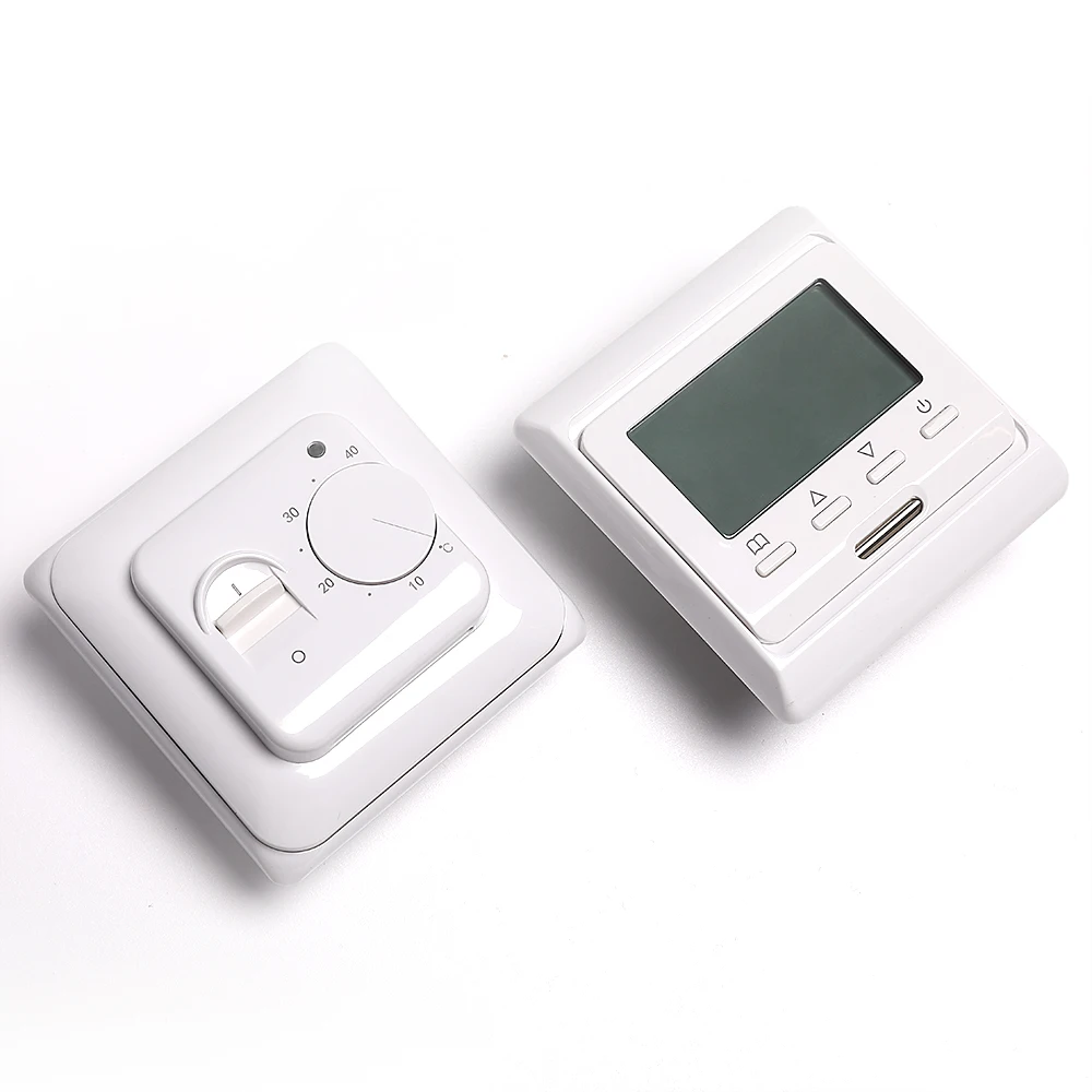 

LCD weekly programmable floor heating temperature regulator controller 16A 230V air mechanical thermostat universal heating