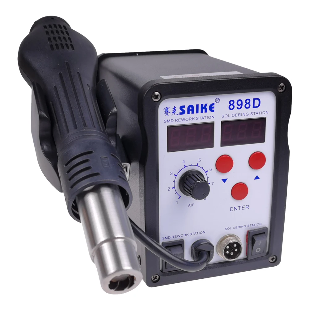 SAIKE 898D сварочный стол горячего воздуха два в одном высокой мощности 220