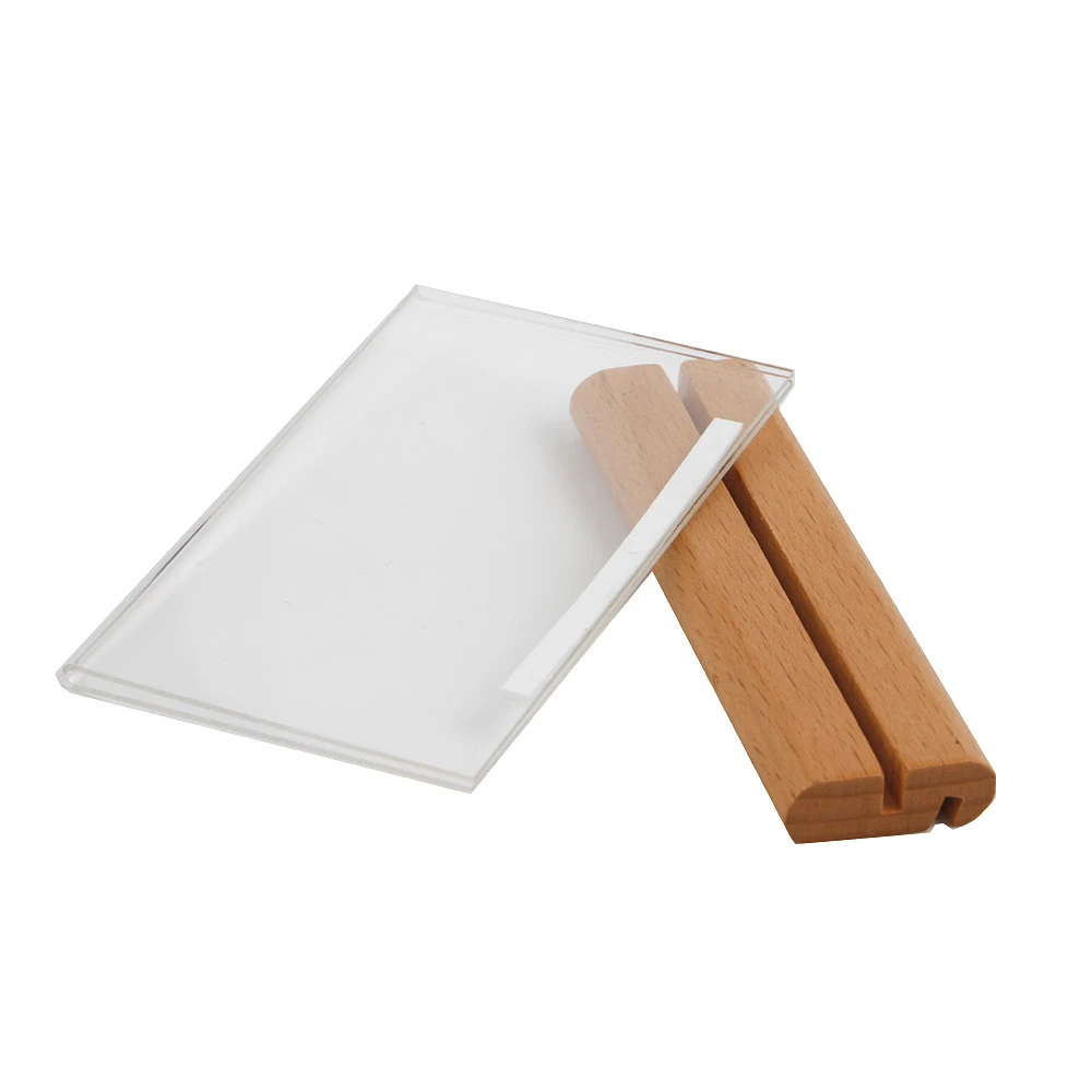 A6 таблица палатка дерева акрила меню бумажный знак держатель стенд цена билета