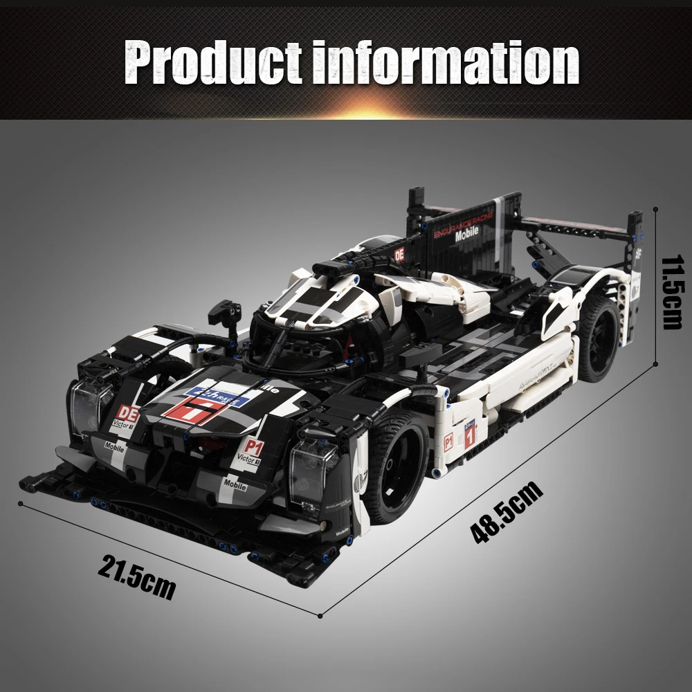 1586 шт. Супер спортивный автомобиль Скорость City Racer RC/Non RC строительный блок