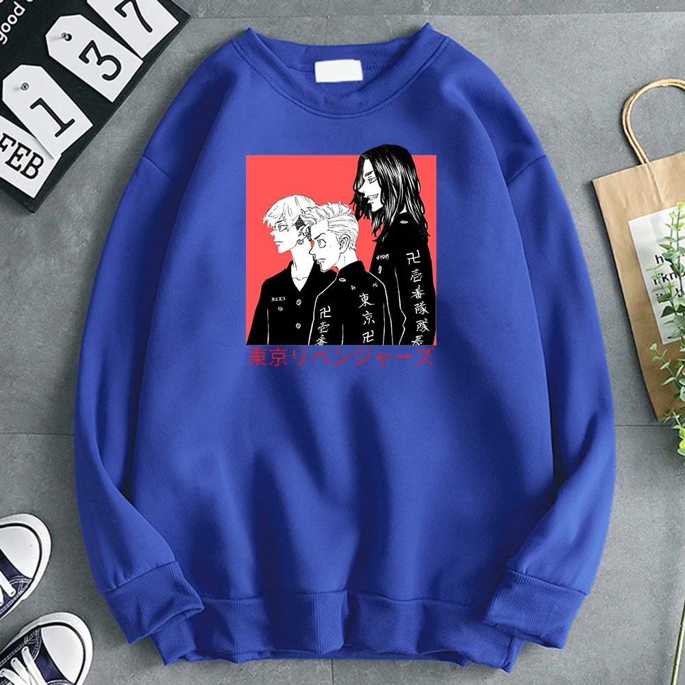 

Tokyo Revengers Printing Man Sweatshirt Loose Fleece Hooded Clothing Woman Man Fashion Comfortable Hoody Anime Punk Sweatshirts