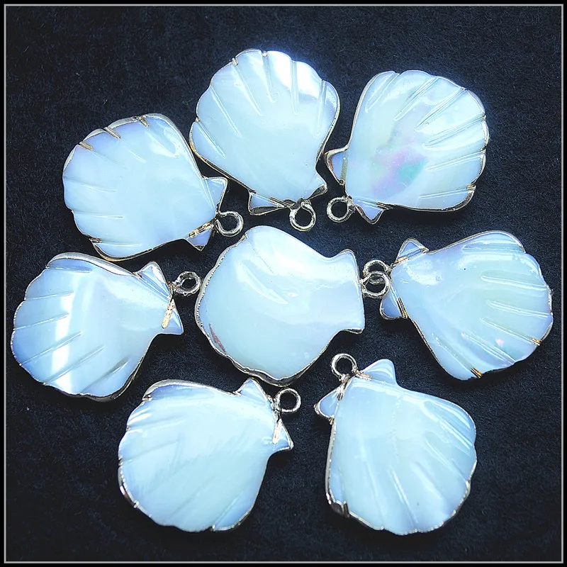 4 шт морская раковина Подвески перламутровая резьба с корпусом новым дизайном 21x2