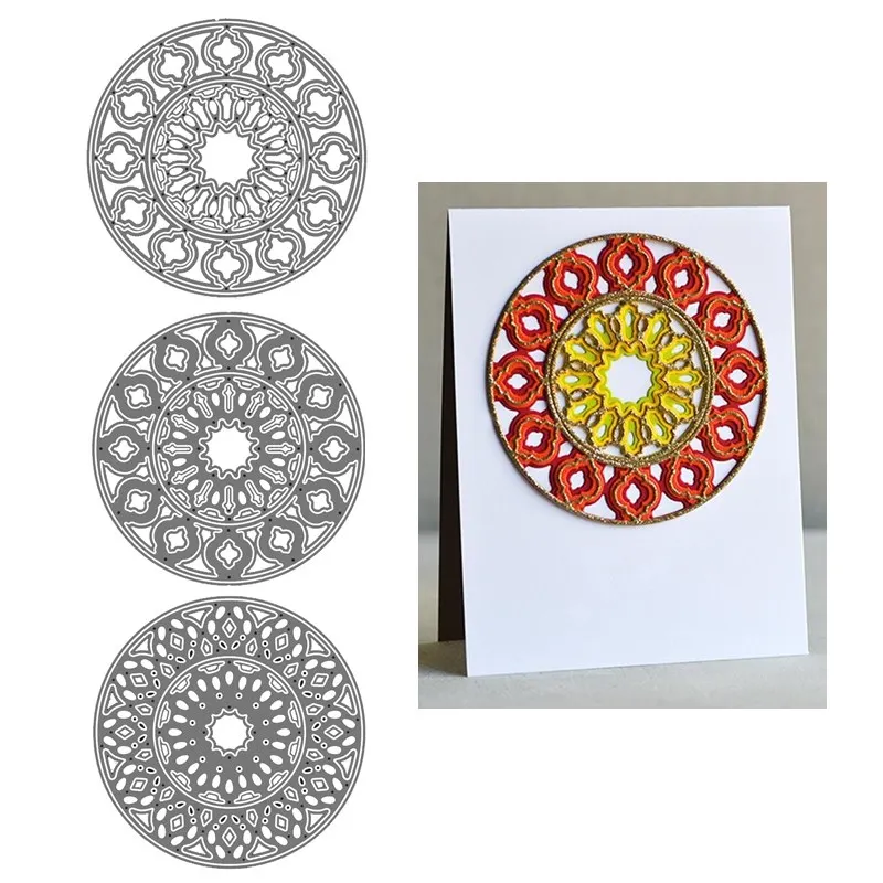 

2021 New Arrival Metal Cutting Dies Layering Coverplate Dies Scrapbooking For Paper Making Embossing Frame Card Craft