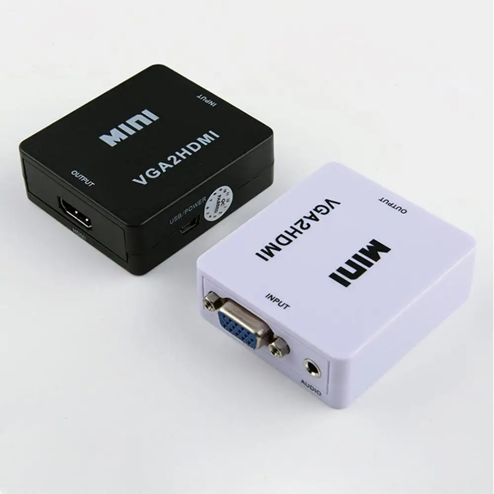Горячий HD 1080P VGA2HDMI Mini VGA с аудио в HDMI конвертер адаптер разъем для ноутбука ПК HDTV DVD