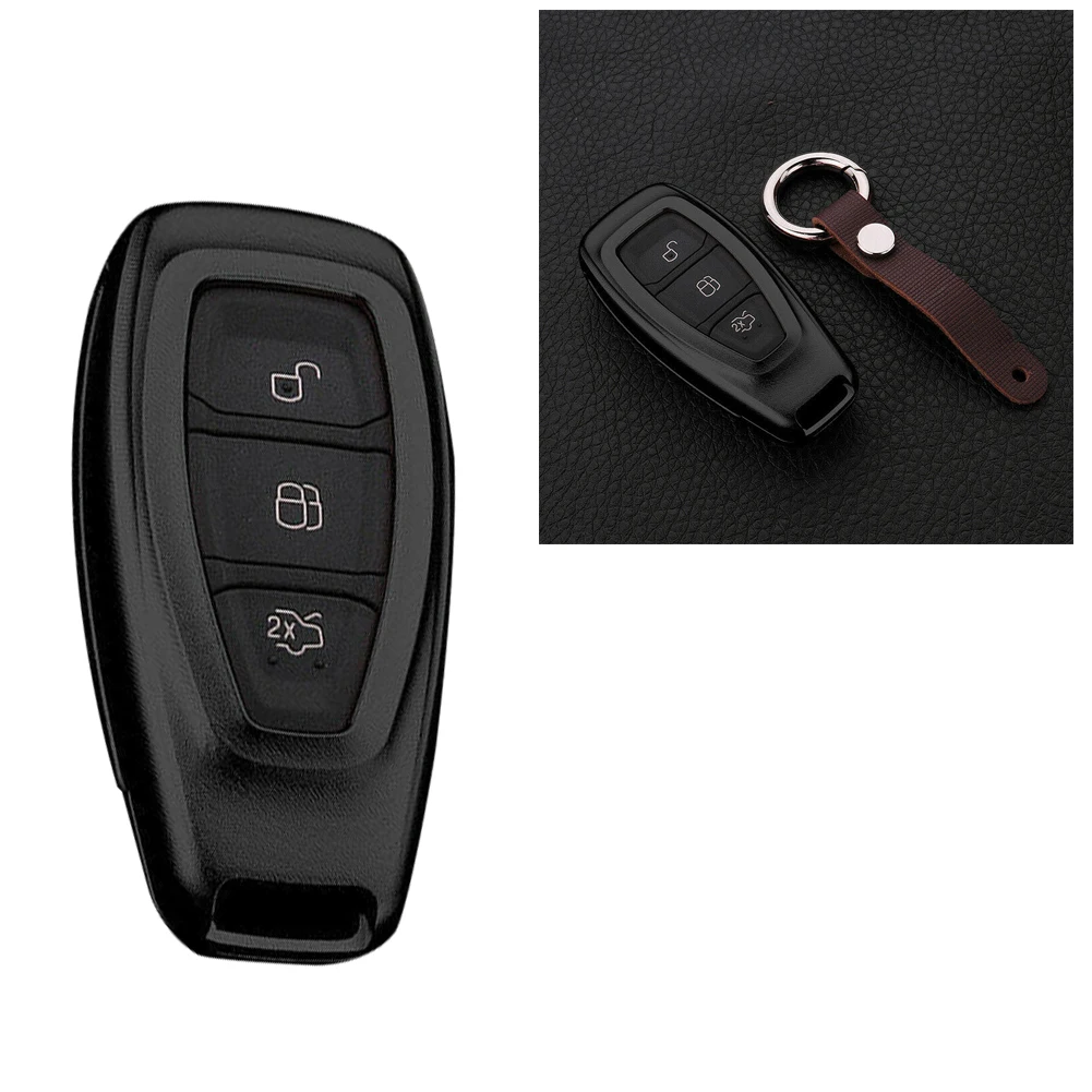 Металлический 3 кнопочный смарт чехол без ключа для входа Fob Ford Focus Fiesta ключей