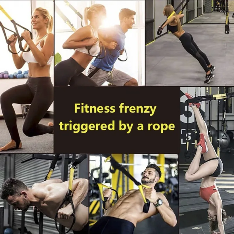 

Elastic Fitness Hanging Training Strap Resistance Bands Set For Training Strength Strap Pull Rope Exercise Home Gym Workout Band