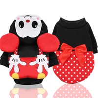 autumn and winter couples dog clothes cute cat dog hoodies shirt pet clothes new year clothes cartoon mouse pet baby clothes