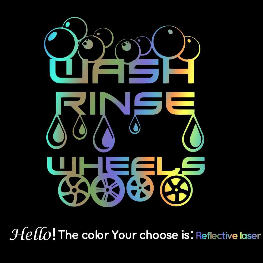 

Fashion Car Detailing Wash Rinse & Wheels Vinyl Bucket Stickers Valeting Cleaning Decals Stickers Sunscreen Waterproof