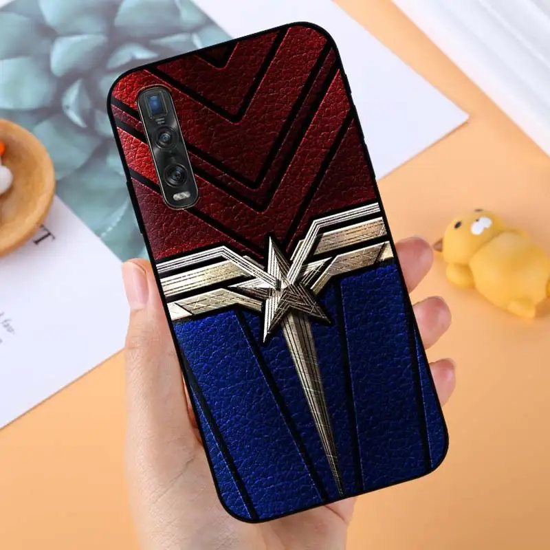 marvel avengers super hero captain marvel for oppo find x3 x2 r17 lite neo f19 f11 pro plus 5g k5 k3 r15 r9s f9 f7 phone case free global shipping