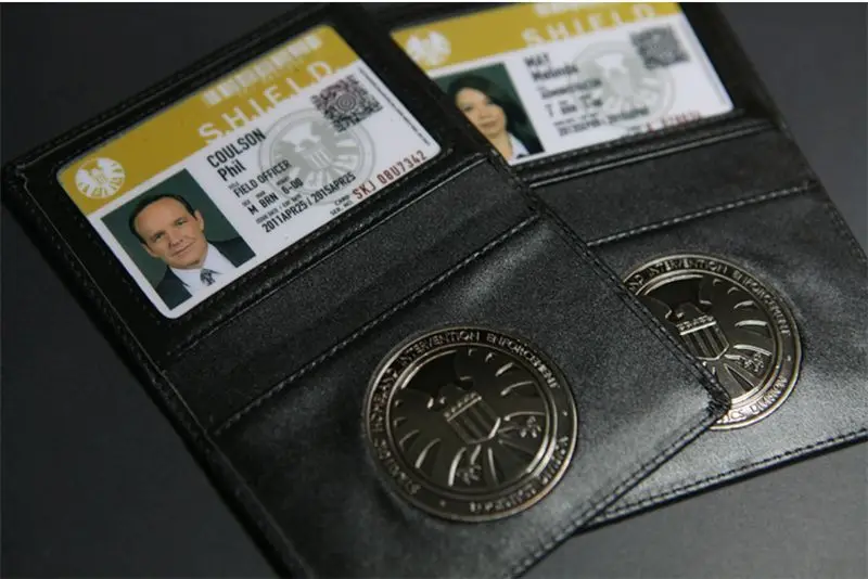 Спецназ для косплея по фильму Shield S.H.I.E.L.D. Металлический значок и кожаный