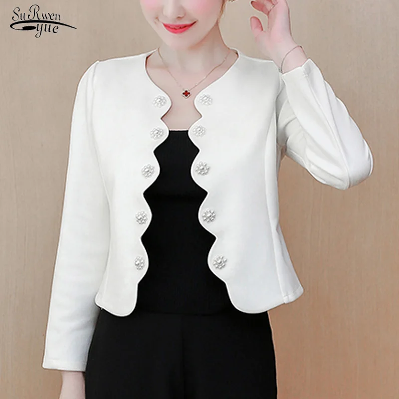 

Autumn Long Sleeve Jacket Women Coats and Jackets Women Women's Jackets 2021 3XL 4XL Women Jacket Coat Women White Black 16822