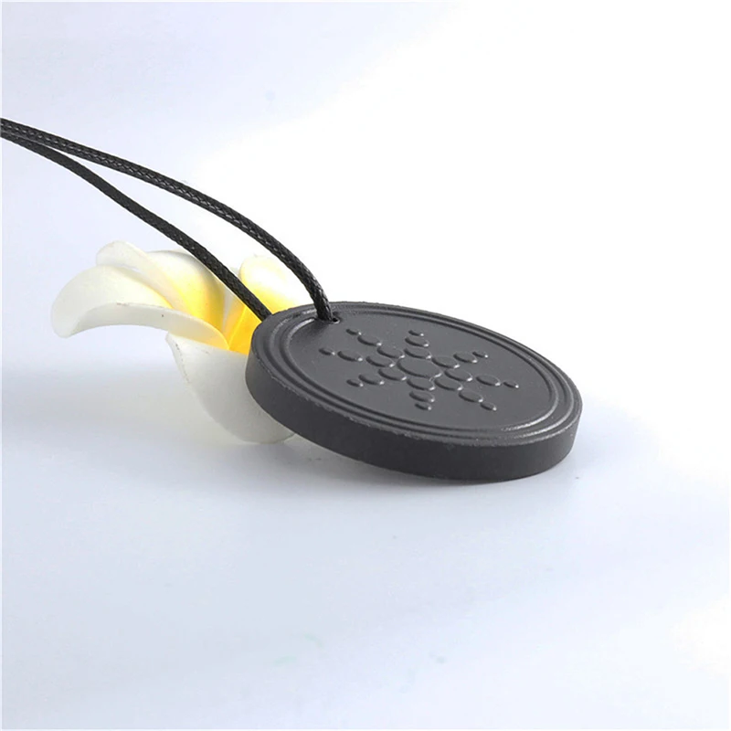 Новые женские и мужские ожерелья из квантового черного лавового камня с