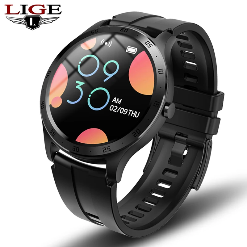 LIGE LED умные часы с сенсорным экраном для женщин IP67 Водонепроницаемый Фитнес