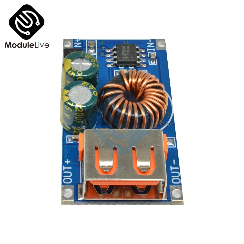 12 В 24 в QC2.0 QC3.0 Быстрая зарядка USB DC понижающий модуль мобильный телефон зарядная