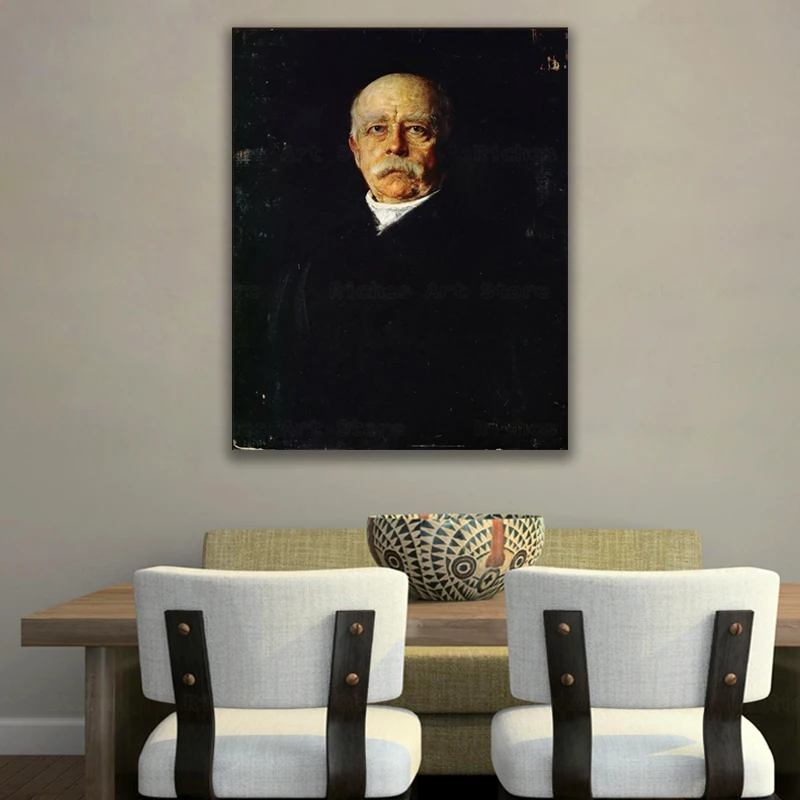 

Posters and Prints General Soldier Portrait Prince Otto Von Bismarck Franz Paintings On The Wall Canvas Art Picture for Home