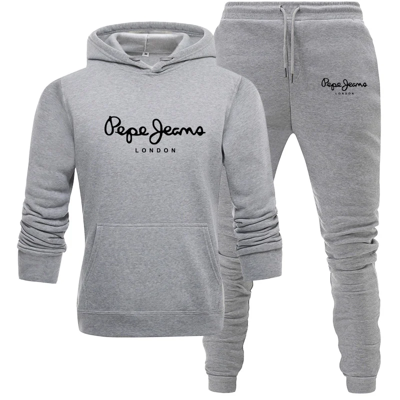 

Autumn And Winter Ladies Jogging Outdoor Sportswear Fashion Men's Fleece Casual Pants Jogging Two-Piece Hoodie Track Suit Suit