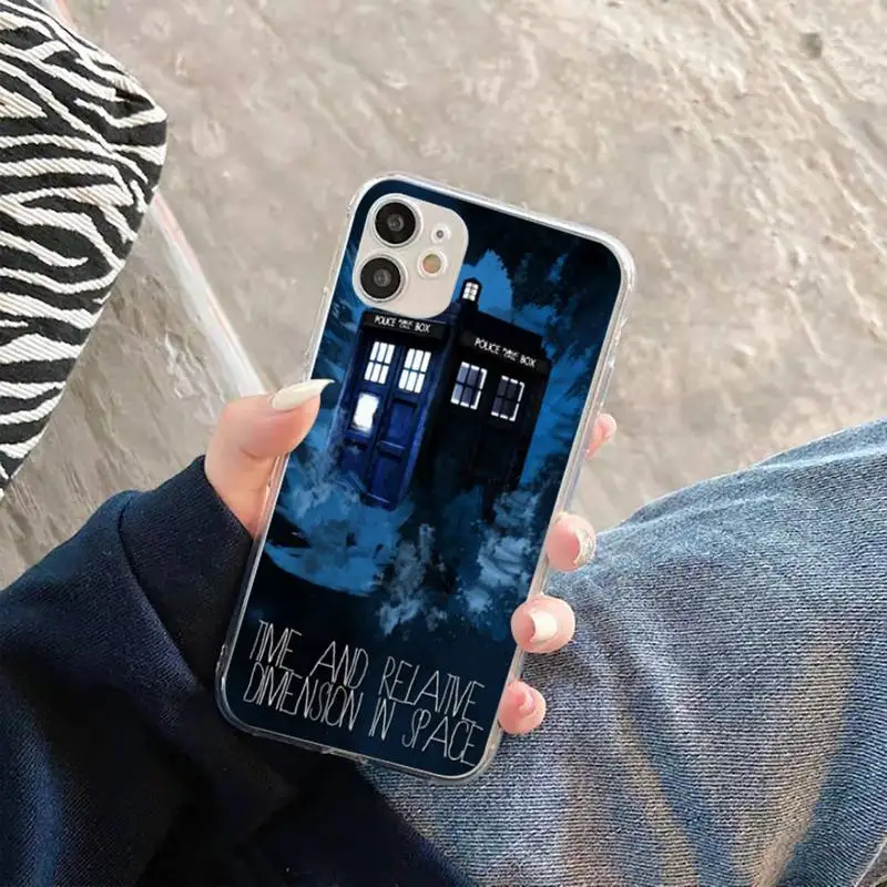 

Tardis Box Doctor Who Phone Cases Transparent soft For iphone 5 5s 5c se 6 6s 7 8 11 12 plus mini x xs xr pro max