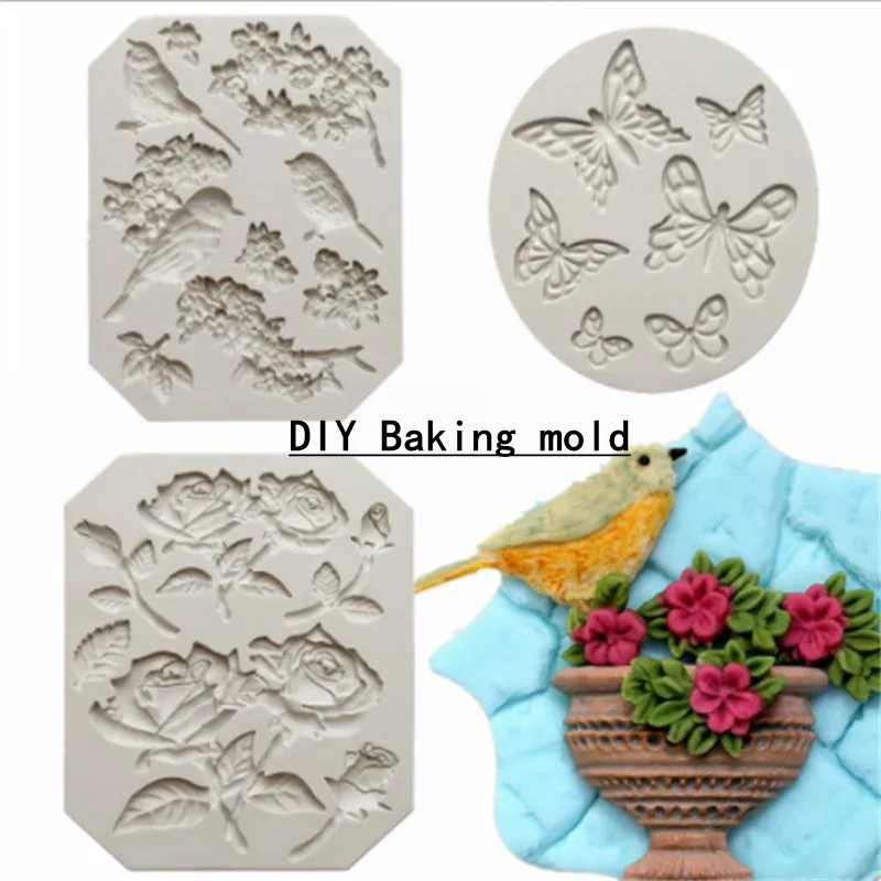 

Craft Pastry and Bakery Accessories Sugarcraft Silicone Mold Bakingmold Molds Food Decorating Fondant Tool Flowers Baking Bi Bar