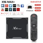 X96 Max Plus Android 9,0 Смарт ТВ коробка, объемом памяти 4 Гб64 ГБ ТВ BOX Amlogic S905X3 H.265 4K 2,4G 5g WiFi медиаплеер Декодер каналов кабельного телевидения X 96 Max
