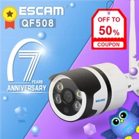 escam qf508 ip camera hd 1080p 2mp waterproof outdoor full color night vision security camera infrared bulllet camera p6spro