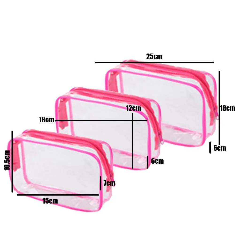 Набор прозрачных дорожных сумок для пляжа органайзер косметики в аэропорту