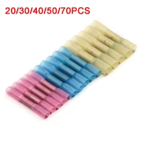 2030405070pcs heat shrink tube butt connectors waterproof electrical wire splice connector cable crimp terminals bht