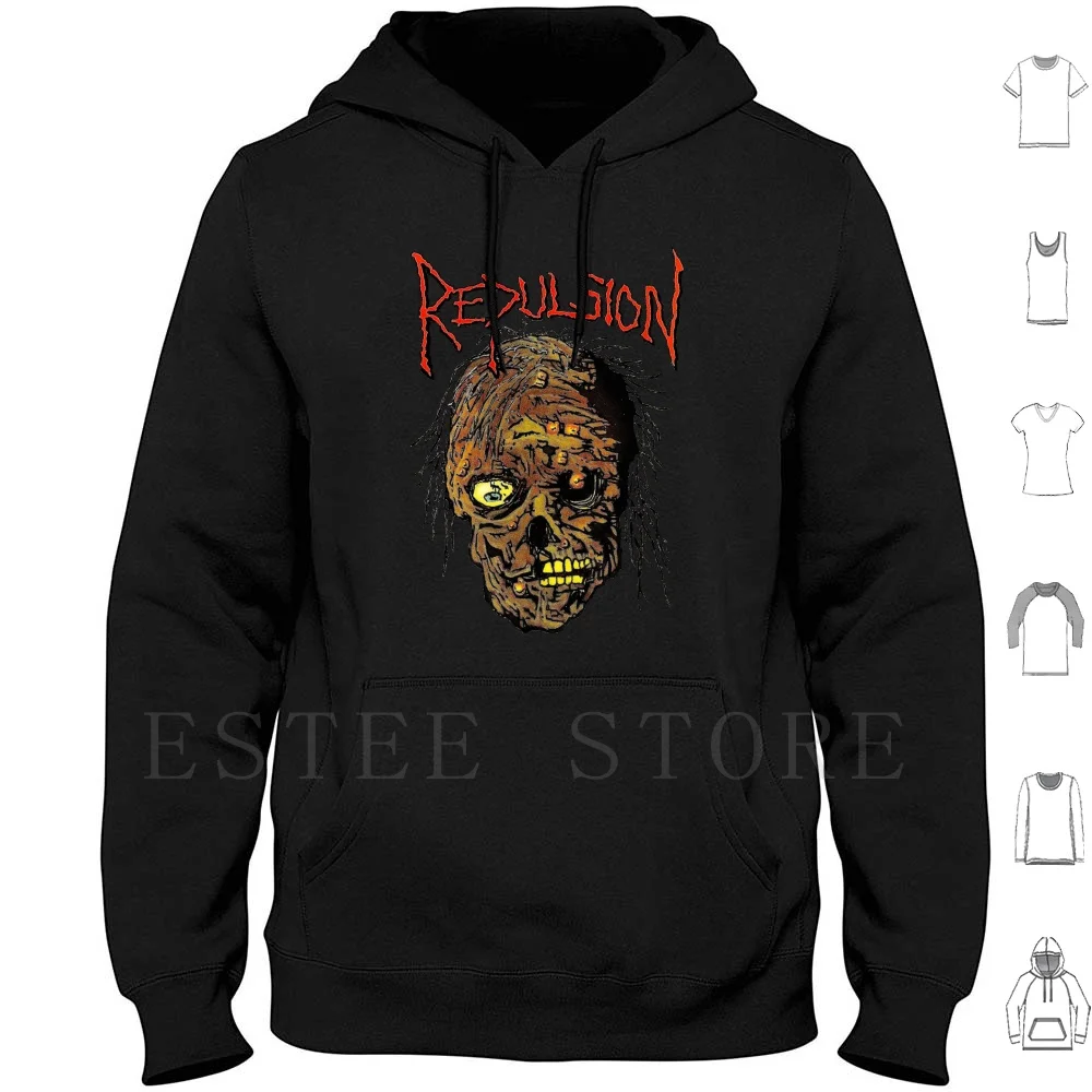 

Толстовки с отталкивающим эффектом с изображением жесткого зомби 80S Death Metal