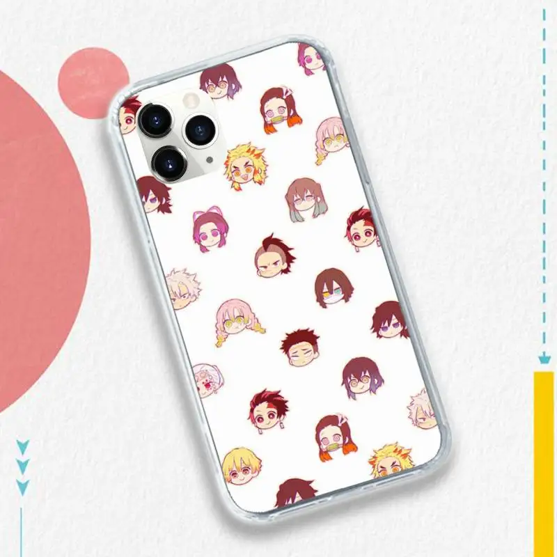 

Demon Slayer Anime Exquisite cartoon Phone Case for iPhone 11 12 pro XS MAX 8 7 6 6S Plus X 5S SE 2020 XR