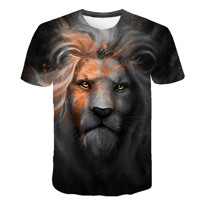 

2021 Hot Sale Men's T-shirt 3D Printing Animal Domineering Three-dimensional Tiger T-shirt Short Sleeve Funny Design Casual Top