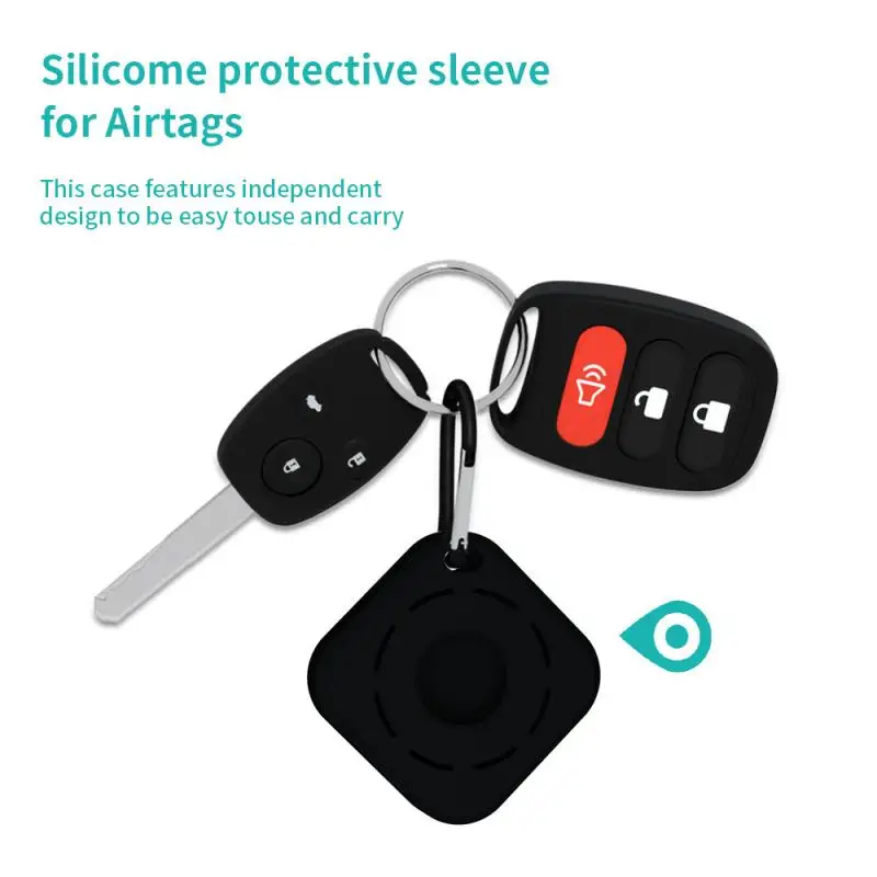 

For Apple Airtags Liquid Silicone Protective Sleeve For Apple Locator Tracker Anti-lost Device Keychain Protective Sleeve