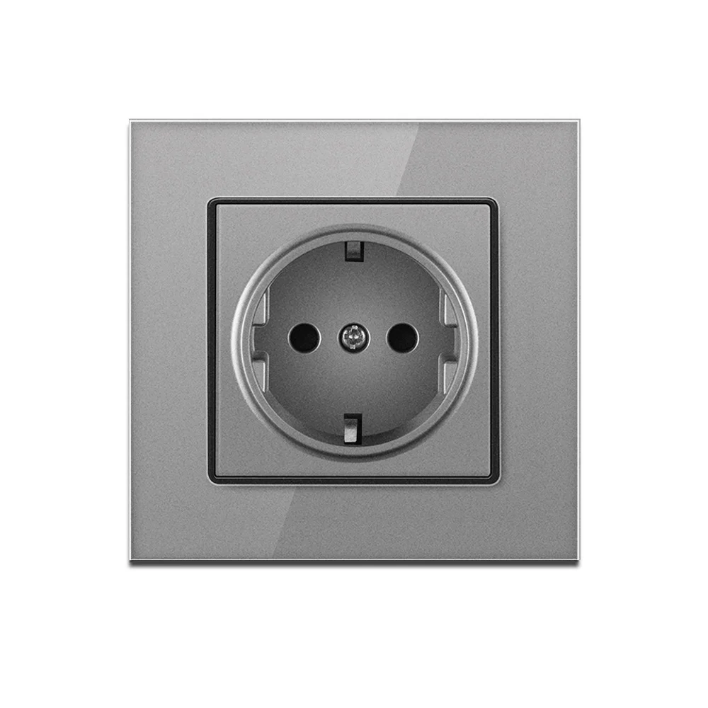 Немецкая розетка USB Type-C со стеклянной панелью русская настенная C испанское