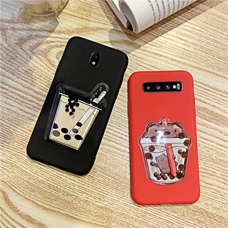 Case for Samsung Galaxy S6 S7 Edge S8 S9 Plus S10 5G S10e Note 8 9 10 Pro Squishy Flower TPU Cover Lovely Dynamic Quicksand |