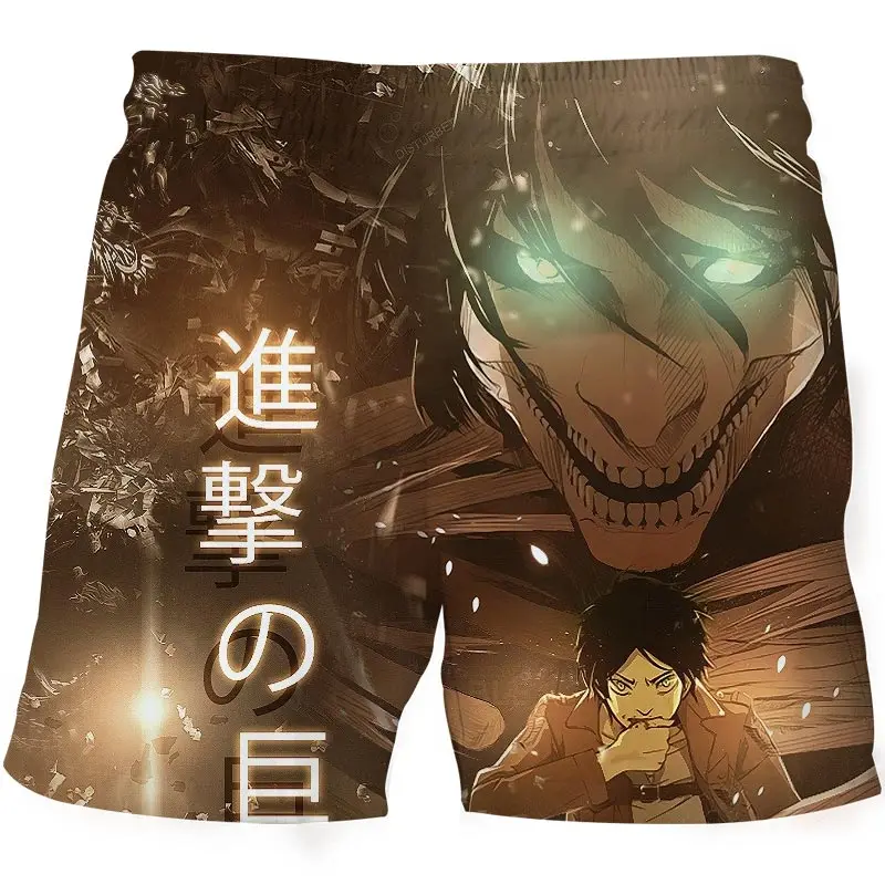 

Summer Shorts 4-14y Attack on Titan short Cartoon shorts Casual Pants Comfortable Beach Loose Shorts 3D Printed Kids Clothes