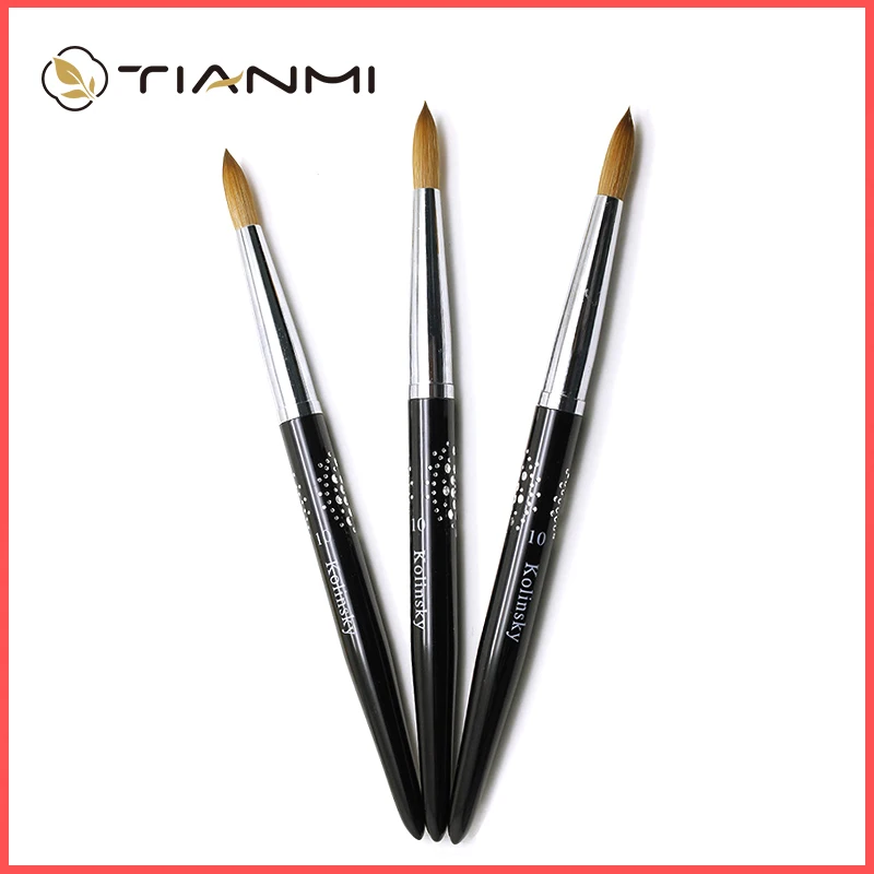 

TIANMI Nail Brush, Crystal Acrylic Brush, UV Plastic Round Tip Combination Pen, Engraving Brush, Professional Brush Nail Tool