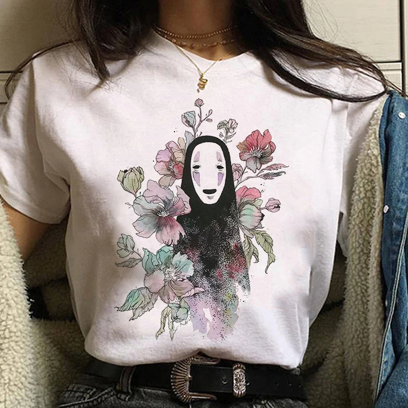 

Футболка женская в стиле Хаяо Миядзаки с рисунком из мультфильма «Spirited Away»