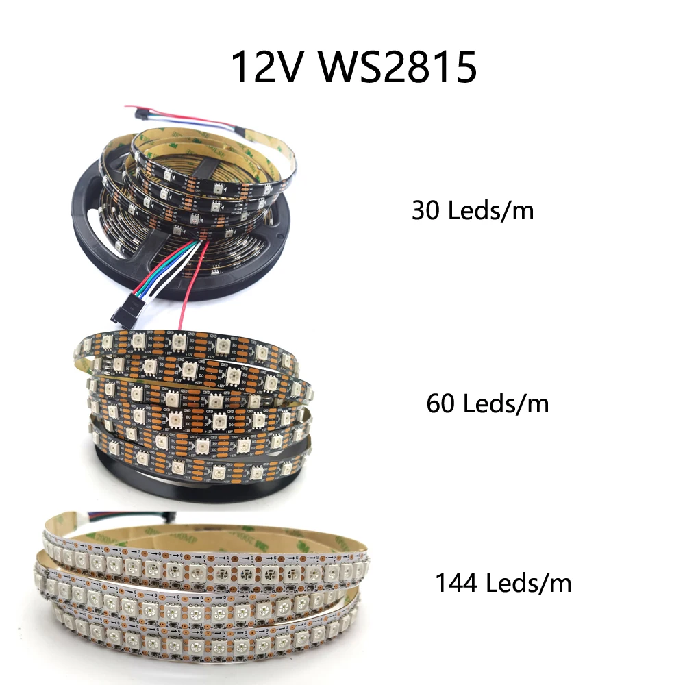 Пиксельная светодиодная RGB ленсветильник WS2815 (обновление WS2812B/WS2813)