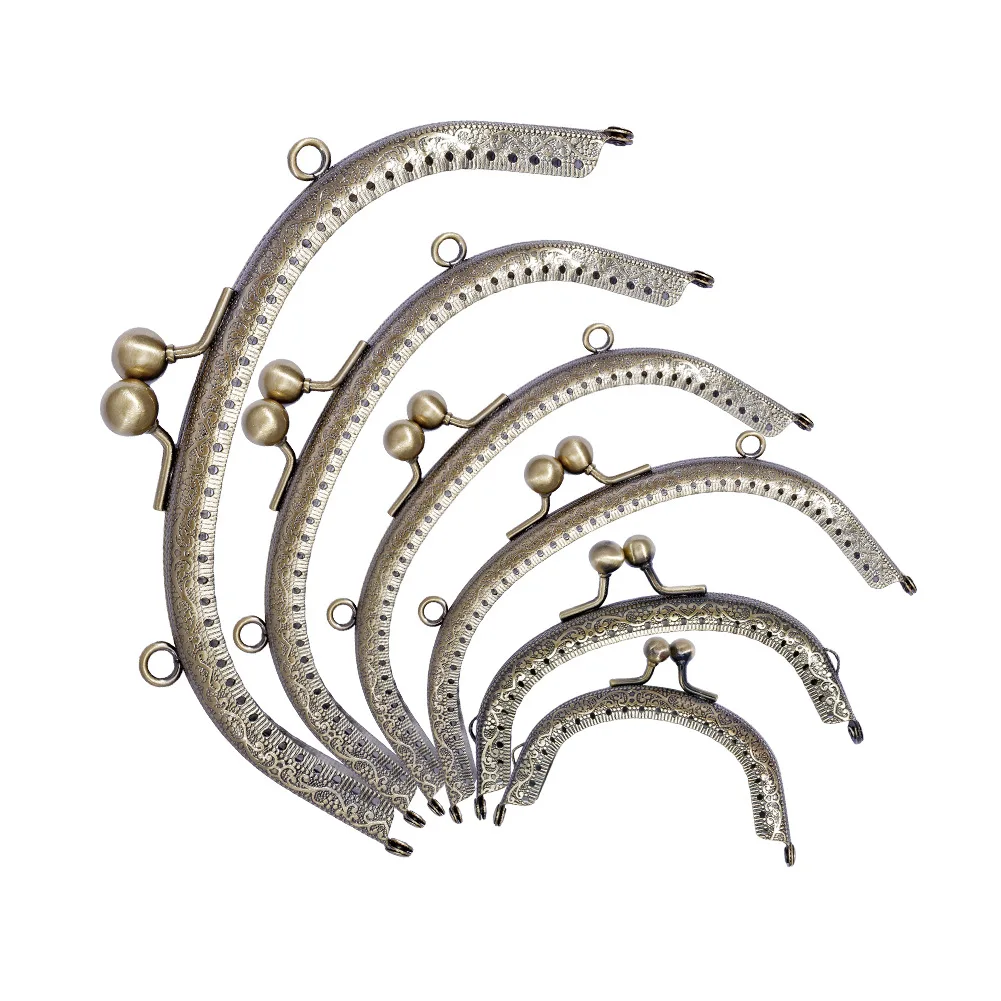 20CM DIY Metal Kiss Clasp Lock Arch Purse Frame for Clutch Bag Handbag Accessories Hardware Antique Bronze | Дом и сад