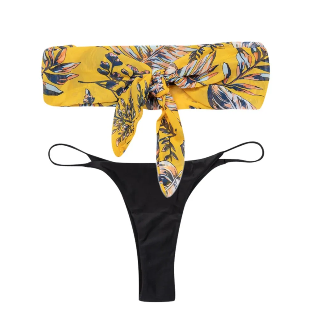 JAYCOSIN 2020 новинка сексуальное бикини для девочек пуш ап с принтом купальник