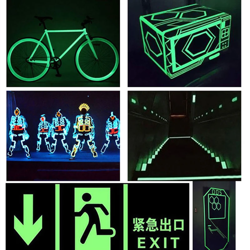 

3M Two Roll Luminous Tape Self-adhesive Glow In The Dark Safety Stage Home Decorations Warning Tape