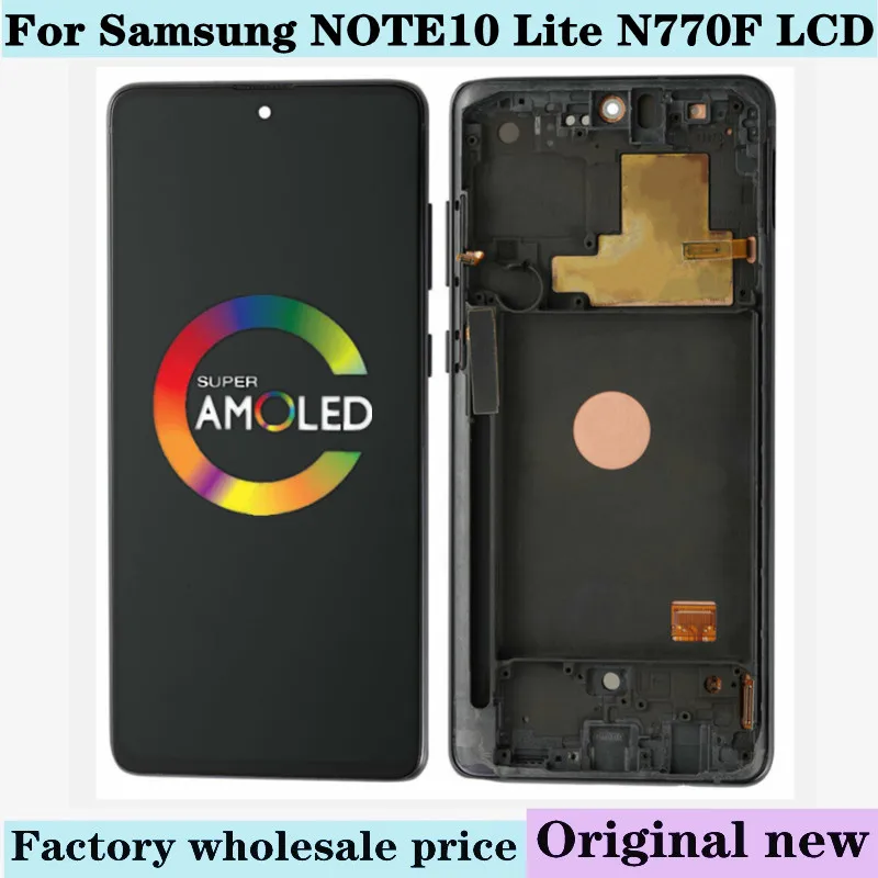 

New Original For Samsung Galaxy Note 10 lite Lcd N770F/DS with Frame Display Touch Screen Digitizer For Samsung note10 lite N770