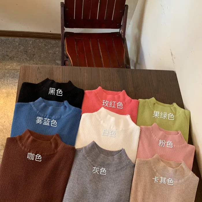 Новинка весна-осень 2021 в Корейском стиле однотонная облегающая Облегающая