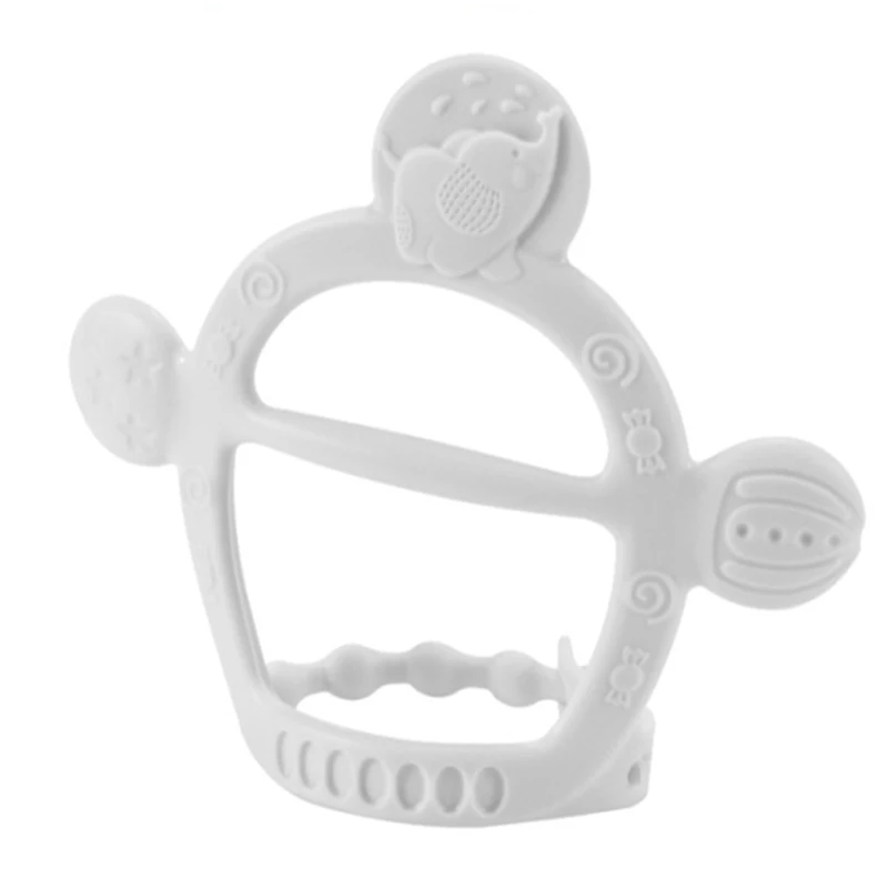 Детское Силиконовое зубное кольцо ручной вязки mordedor de silicone Младенческая прорезыватель BPA БЕСПЛАТНО игрушка в виде животного FDA класс Прорезыватель игрушка