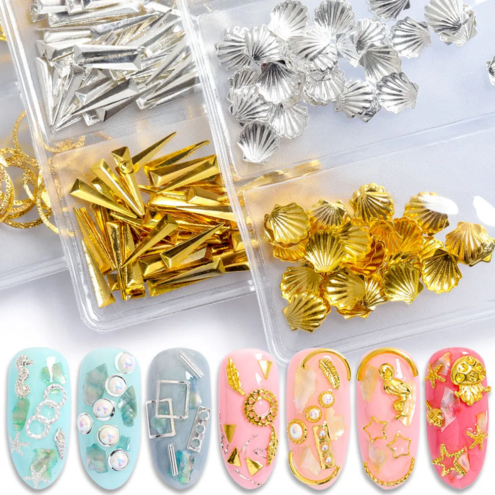 1 комплект открытая металлическая рамка 3D нейл арта украшения океан Морская