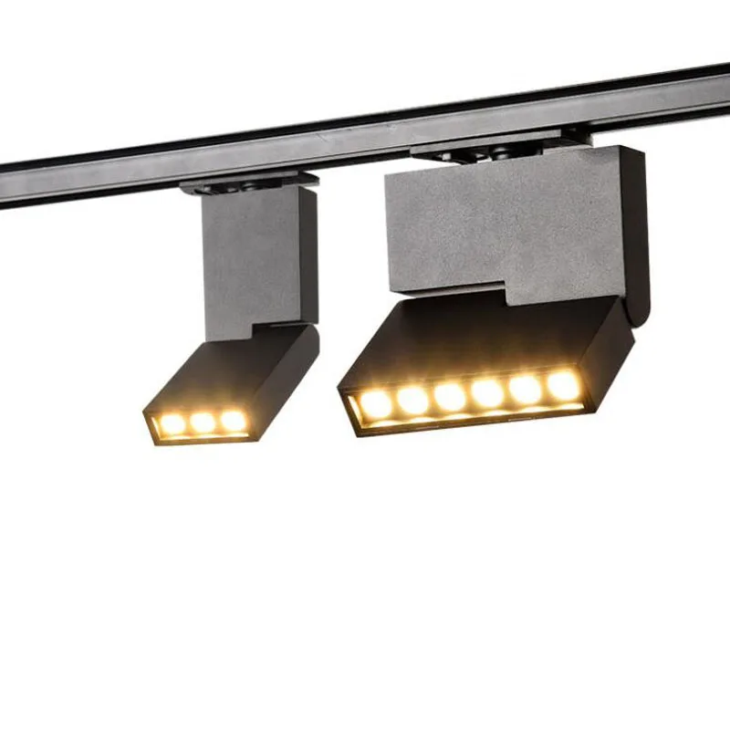 

10PCS High Quality 6W 12W Adjustable LED Track Lights LED Rail Lamps AC85-265V Recessed Ceiling Lamps For Home Museum Shops