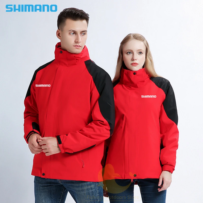 

Новинка Осень-зима 2021 куртка Shimano для пар три в одном из двух частей уличная спортивная одежда для альпинизма ветрозащитная теплая куртка